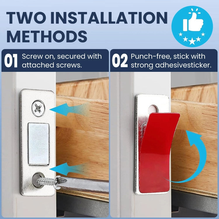 Ultra-Slim No-Drill Magnetic Cabinet Door Catch