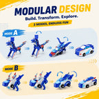 2-in-1 Magnetic Crash-Transforming Cars