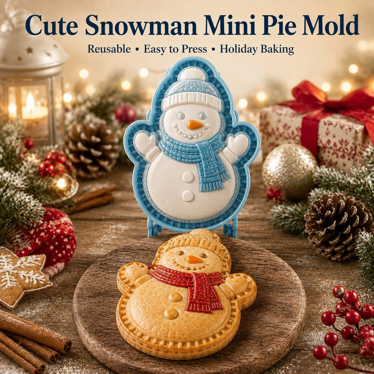 Christmas Cookie Mold – 3D Embossed Holiday Baking Press