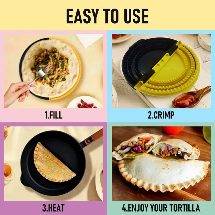 SnuggyHome CrimpPro™ 3-in-1 Tortilla Sealer - PRO Tool for Perfectly Sealed Meals in Any Size