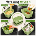 Collapsible Faucet-Hanging Sink Strainer Basket