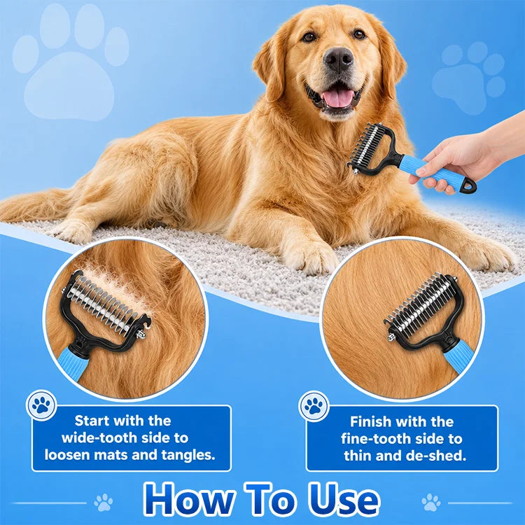 Pet Pro Large Head Dematting & Deshedding Grooming Tool