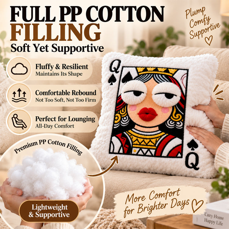 Queen of Spades 3D Statement Throw Pillow