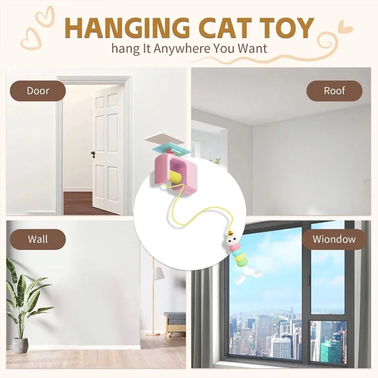 Auto Play Hanging Cat Toy – Keeps Cats Busy While You’re Away