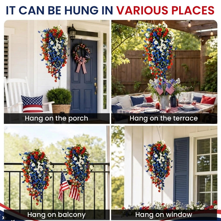 🦅🦅LAST DAY 50% OFF-🔥250th Anniversary Patriotic Hanging Flower