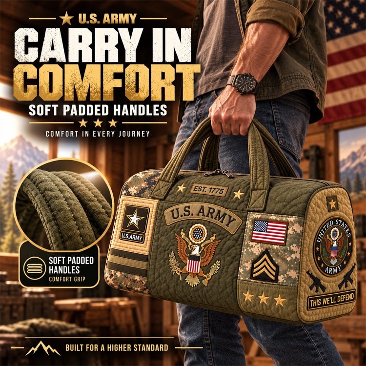 Hand-Finished U.S. Military Heritage Quilted Duffel Bag