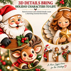 Peekaboo Christmas Corner Decor – 8 Festive Door Frame Characters