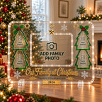 Our Family at Christmas Acrylic Photo Keepsake Frame
