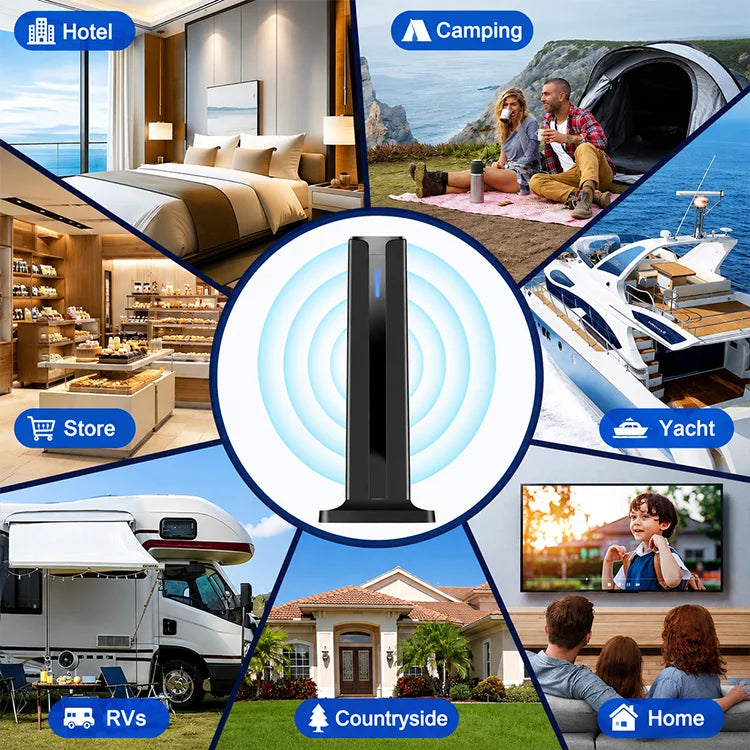 Digital TV Antenna For Smart TV – Indoor HDTV Antenna With 360° Signal Reception