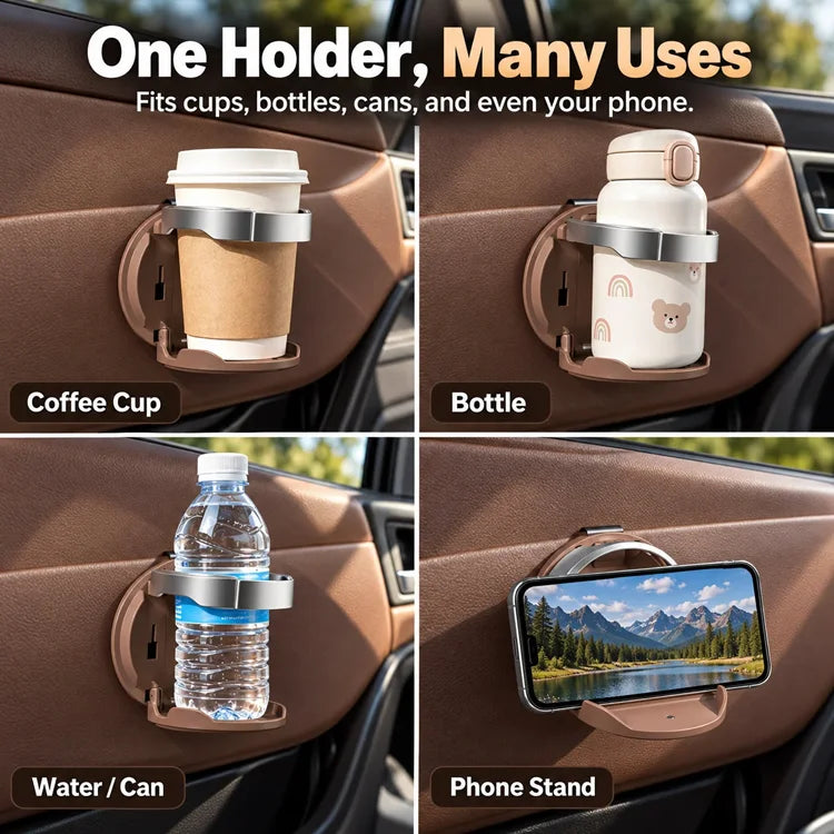 Premium Foldable Car Door Cup Holder