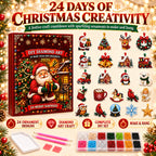 24-Piece Christmas DIY Diamond Art Ornament Kit – Sparkling Holiday Craft Set