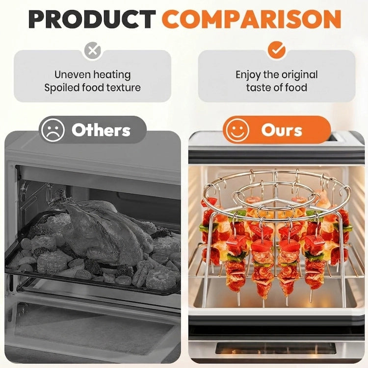 24-Skewer Vertical Kabob Rack for Air Fryer & Oven