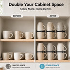 Adjustable Mug Stacker Organizer