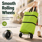 2-in-1 Foldable Rolling Shopping Tote