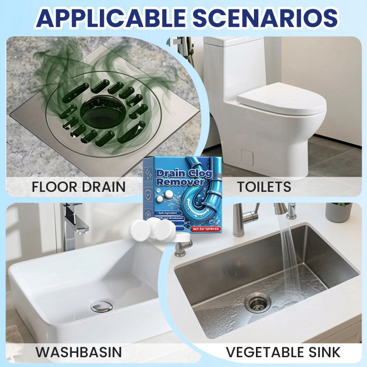 Foaming Drain Cleaning Tablets — Clear Odors & Help Keep Pipes Flowing Smoothly