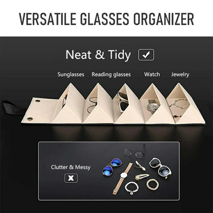Multi-Layer Glasses Leather Storage Box