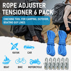 Rope Adjuster Tensioner Kit (6-Pack) — Heavy-Duty Outdoor Cinch System