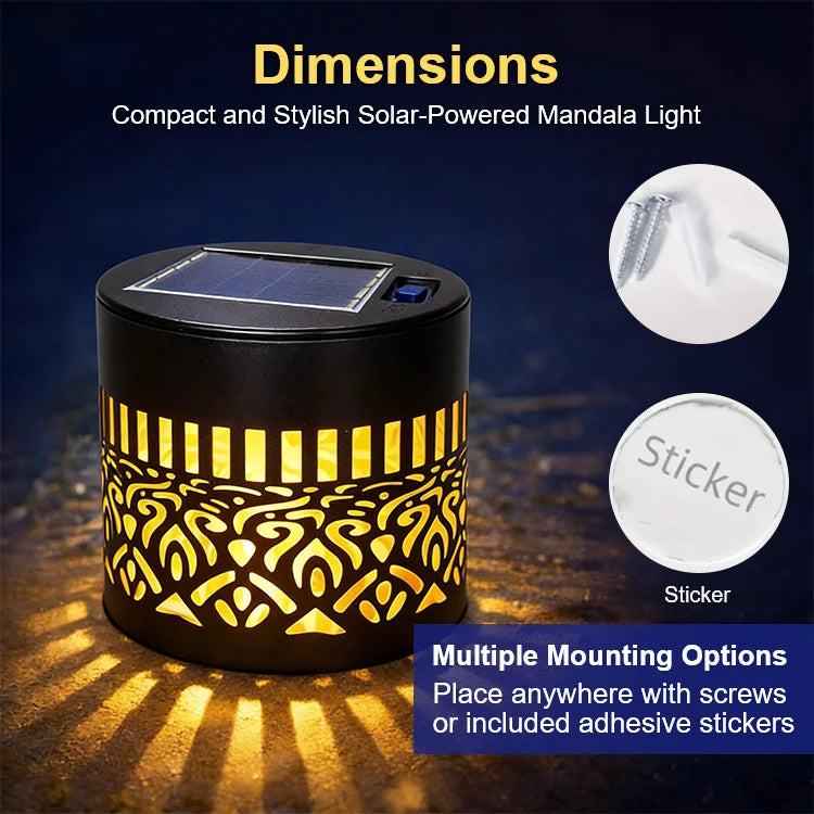 MandalaGlow™ Solar Projection Light