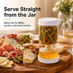 Dry & Wet Separation Pickle Jar – Hourglass Brine Strainer Container