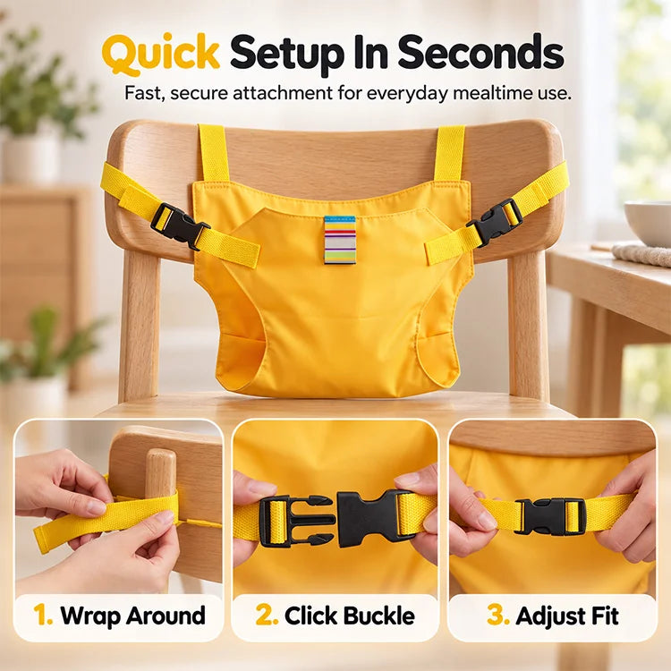 Portable Baby Feeding Support Strap – Adjustable Mealtime Chair Wrap