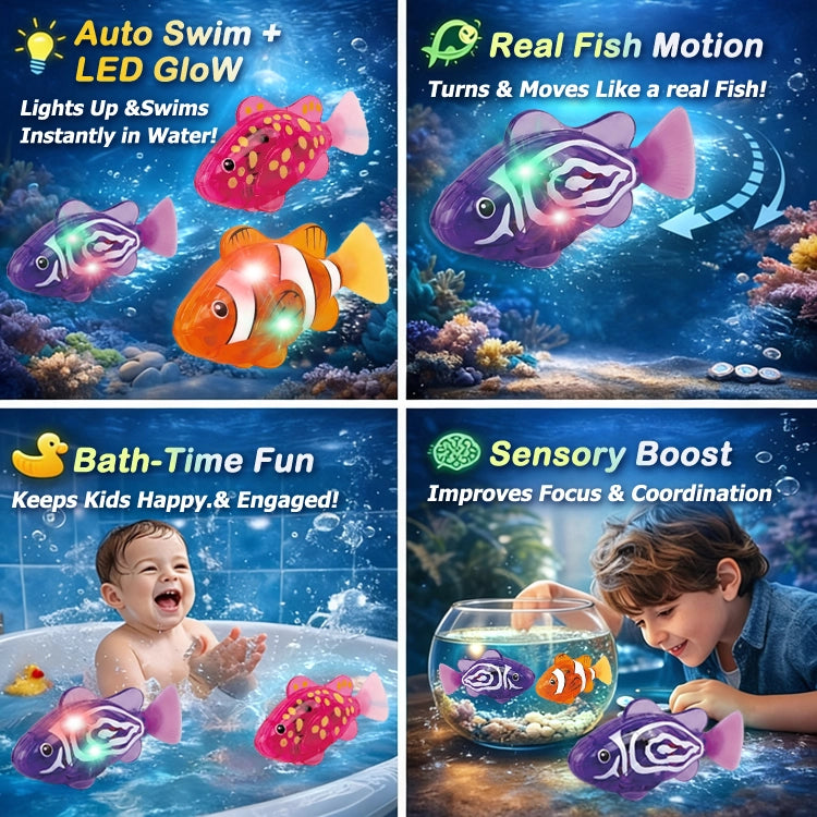 Smart LED Robotic Fish — Auto-Swimming, Motion-Activated & Realistic Water Play
