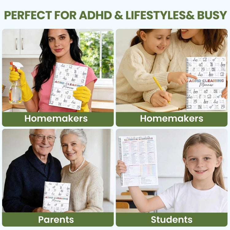 ADHD-Friendly Cleaning Planner – Home Organization & Daily Cleaning Checklist