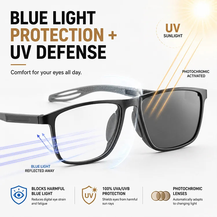 Photochromic Blue Light Reading Glasses