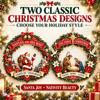Large Size Wooden Christmas Door Sign