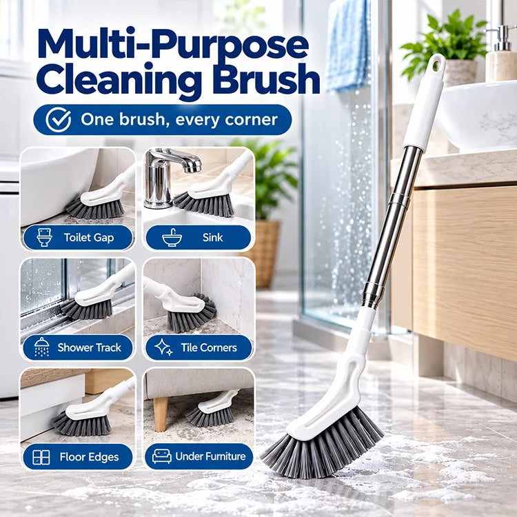 Telescopic Crevice Cleaning Brush – 43.3" Long-Handle Narrow Gap Scrubber