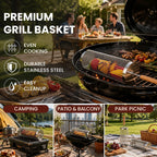 360° Rolling BBQ Grill Basket