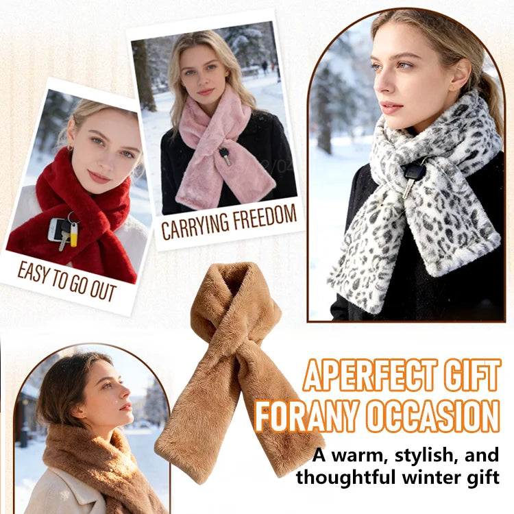 Hidden Pocket Winter Scarf – Ultra-Soft Warmth with Secure Zipper Storage