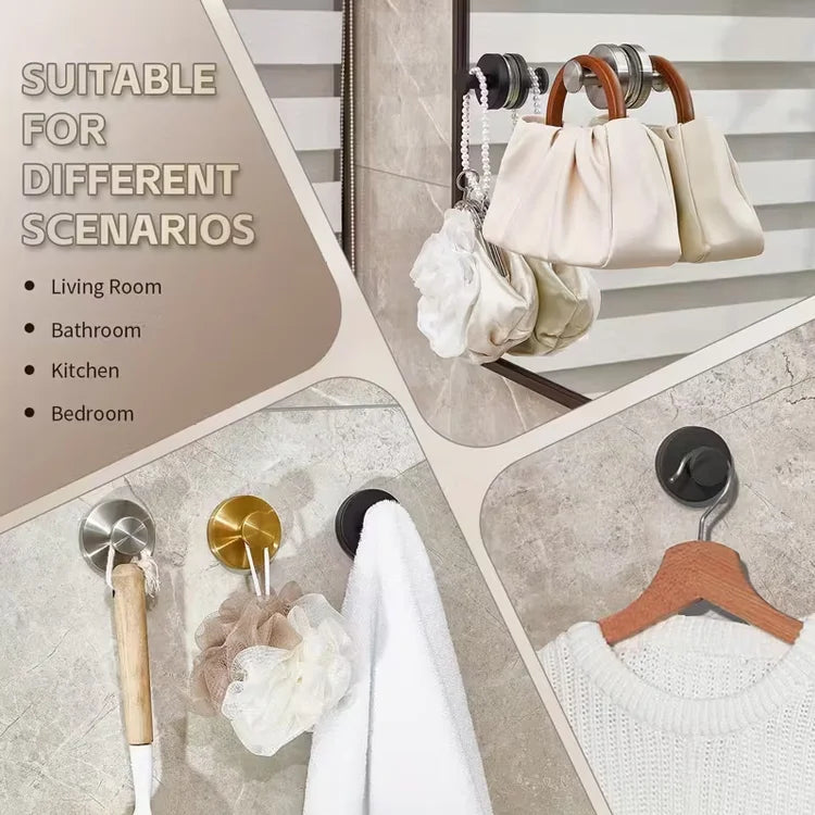 No-Drill Heavy-Duty Suction Cup Hooks — Strong Hold, Zero Damage
