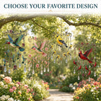 🐦🎐Last Day 50% OFF - 🐦🎐Crystal Bird Wind Chime – Colorful Garden Hanging Decor