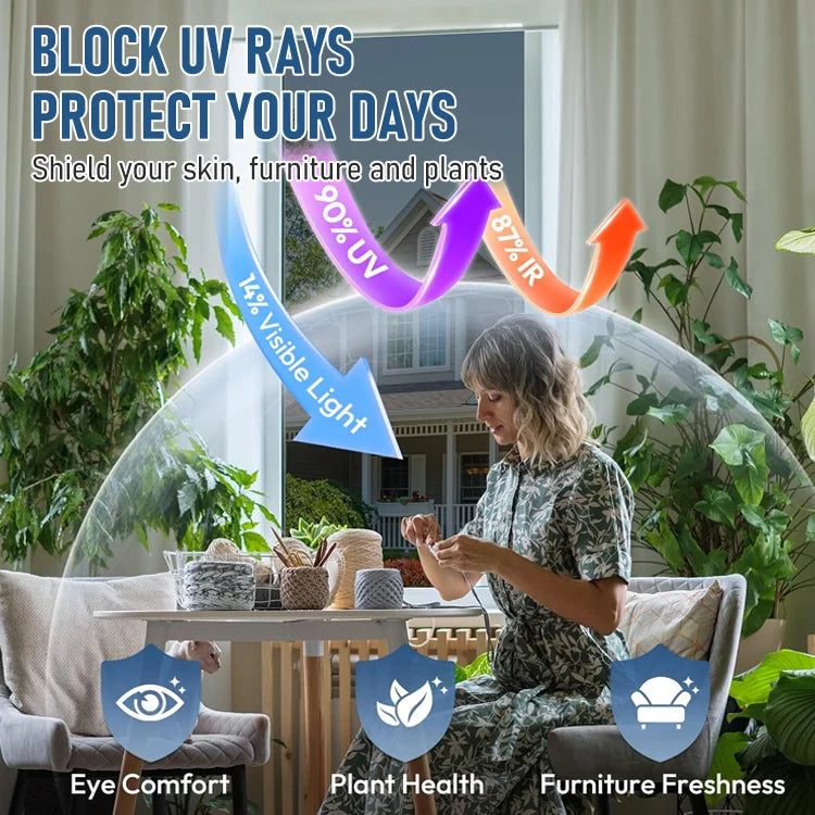 HeatShield™ Window Film — UV Blocking & Heat Reduction Privacy Film