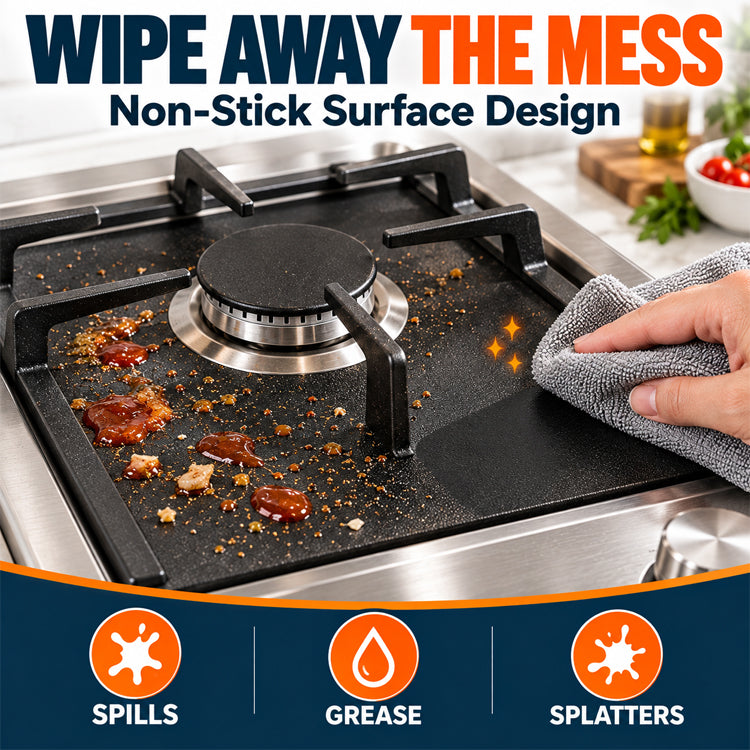 Reusable Gas Stove Burner Liners – Non-Stick Heat-Resistant Protector Mats