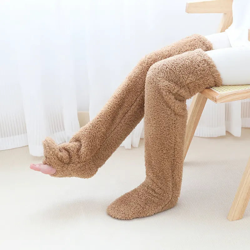 ✨ TeddyCozy - Premium Plush Thigh-High Warmers