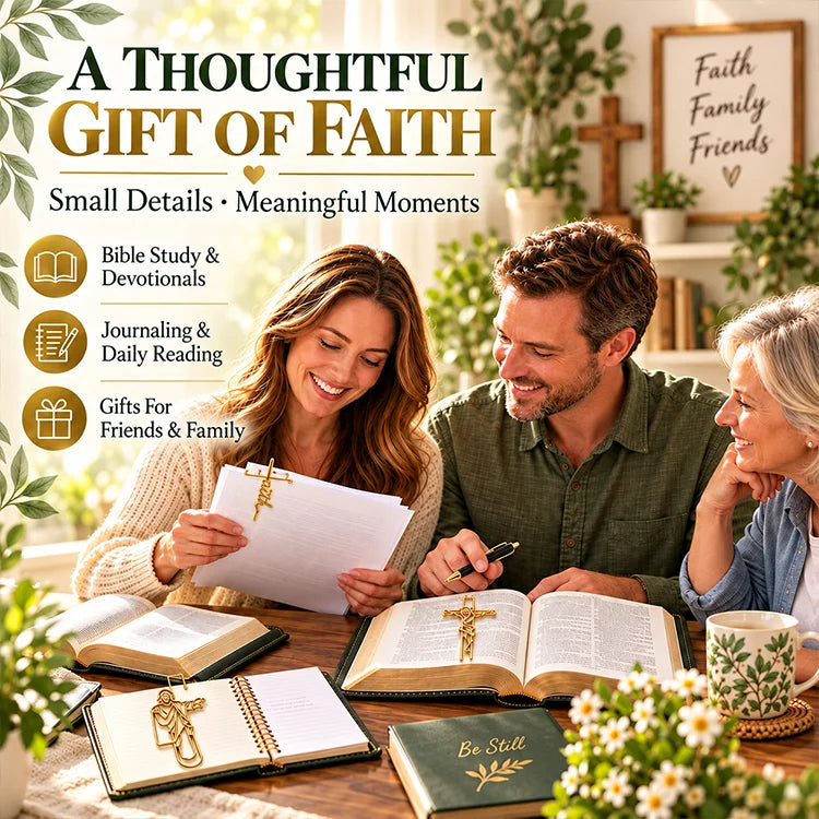 Christian Gold Bookmark Clips