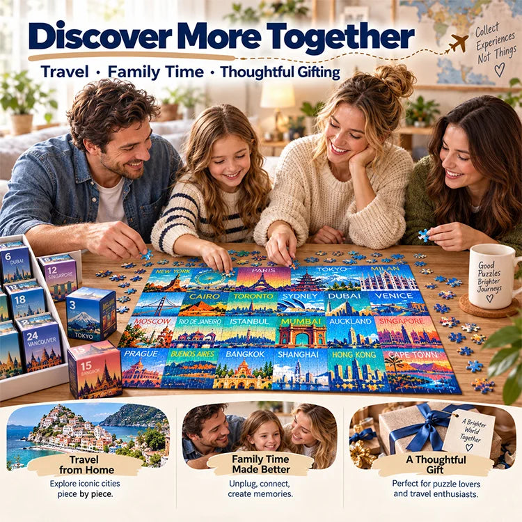 World Travel Landmarks 24-Day Puzzle Adventure