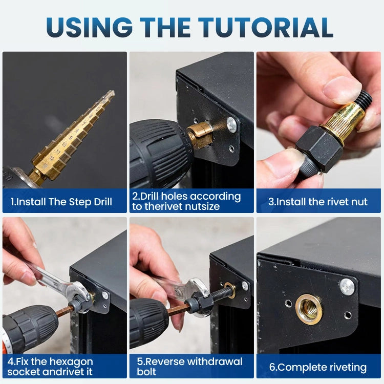 All-in-one Rivet Nut Drill Adapter Kit