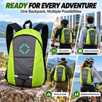 15.7" LED Turn Signal Cycling Backpack – Wireless Remote Safety Signal Bag
