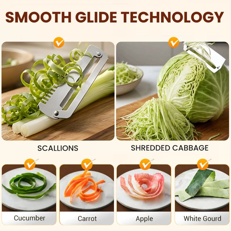 Stainless Steel Peeler & Julienne Shredder Set