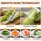 Stainless Steel Peeler & Julienne Shredder Set