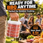 5-Layer Stackable Burger Patty Maker Press – Prep, Stack & Store