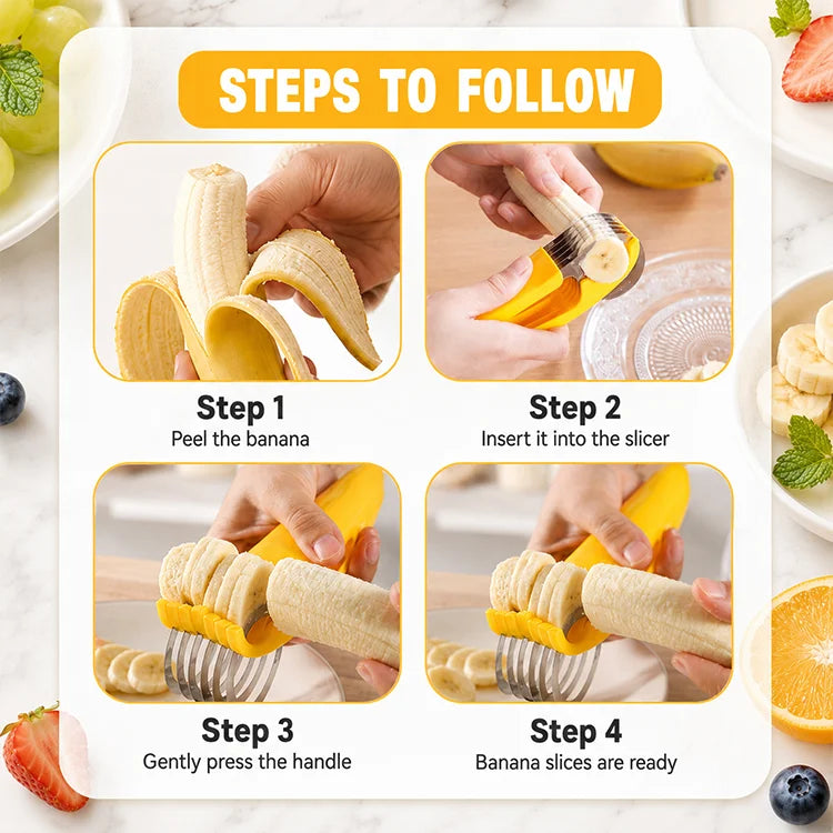 One-Press Banana & Soft Fruit Slicer