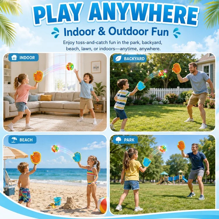 LED Toss & Catch Ball Game Set – Indoor & Outdoor Family Fun