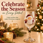 Handcrafted 3D Christmas Wine Glass – Festive Holiday Goblet