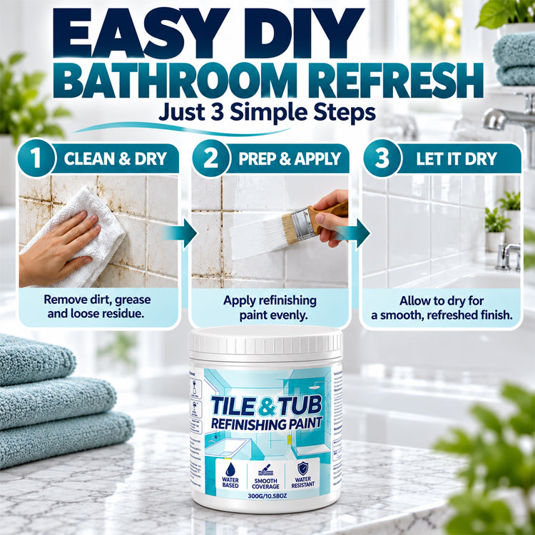 300g White Tile & Tub Refinishing Paint Kit
