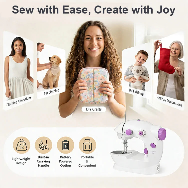 Mini Portable Sewing Machine – Easy Repair & DIY Gift for Mother’s Day