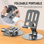 360° Adjustable Metal Phone Stand – Stable, Foldable & Hands-Free