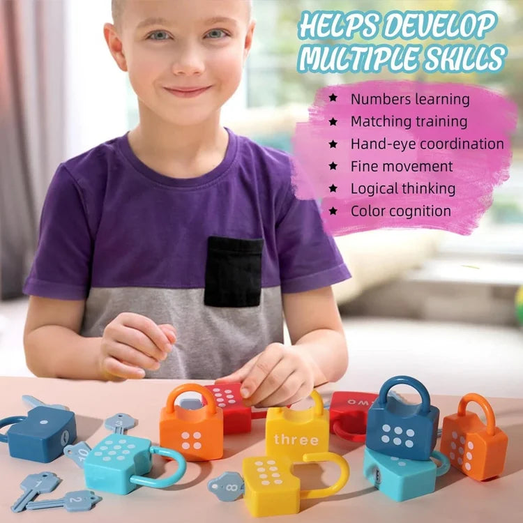🧠 Montessori Lock & Key Learning Toy